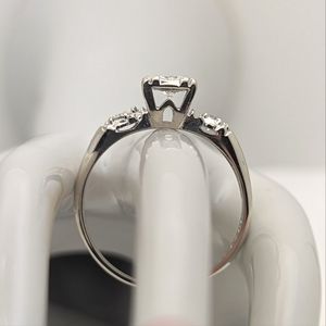 Sale! Vintage Diamond Engagement Ring 14K White Gold